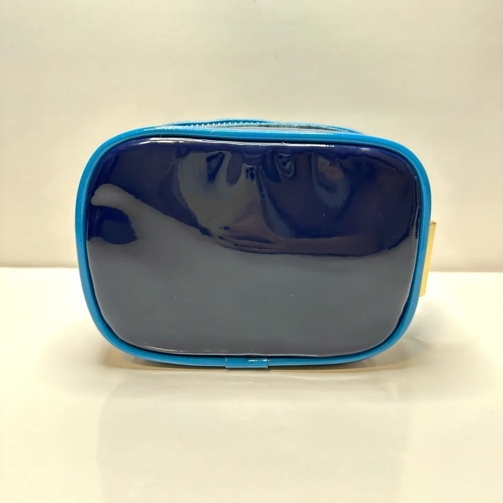 Tory Burch Cosmetic Bag – Blue Patent Leather - Picture 3 of 11